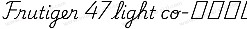 Frutiger 47 light co字体转换